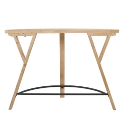 Kirkland's Home Wood Half Round Console Table- Console Tables
