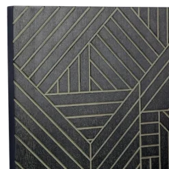 Kirkland's Home Wood Intersecting Carved Lines Wall Plaque- Wall Plaques