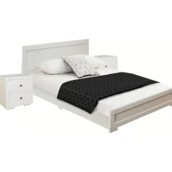 Kirkland's Home Wood King Platform Bed And 2-Nightstand Set- Beds & Headboards