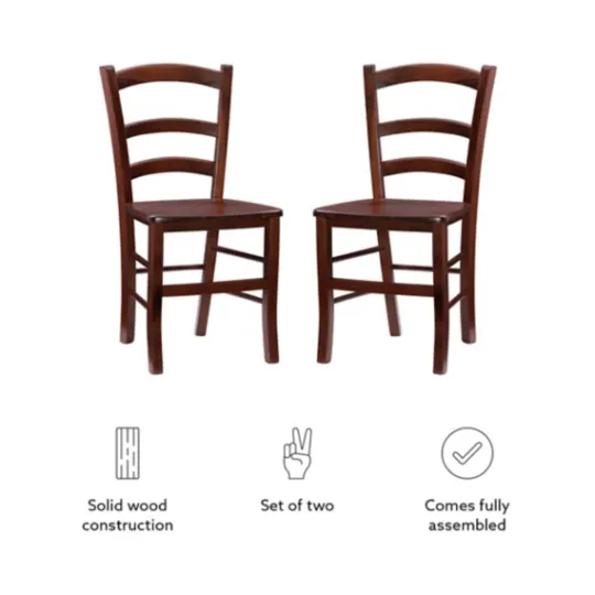 Kirkland's Home Wood Ladderback Dining Chairs, Set Of 2- Dining Chairs