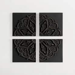 Kirkland's Home Wood Medallion 4-Pc. Wall Plaque Set- Wall Plaques