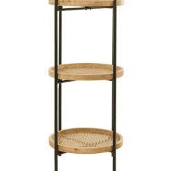 Kirkland's Home Wood Mesh Woven 3-Tier Accent Table- Accent & End Tables