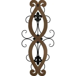 Kirkland's Home Wood Metal Fleur De Lis Scroll Wall Plaque- Wall Plaques