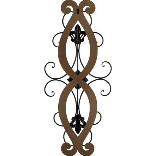 Kirkland's Home Wood Metal Fleur De Lis Scroll Wall Plaque- Wall Plaques