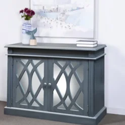 Kirkland's Home Wood Mirrored 2-Door Cabinet- Cabinets & Sideboards