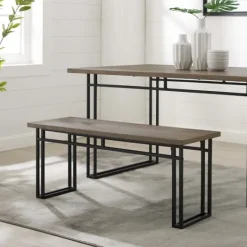 Kirkland's Home Wood Modern Dining Bench- Dining Chairs
