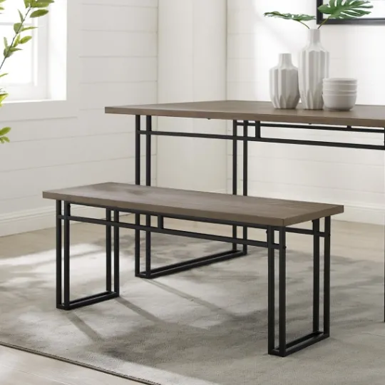 Kirkland's Home Wood Modern Dining Bench- Dining Chairs