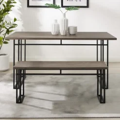 Kirkland's Home Wood Modern Dining Bench- Dining Chairs