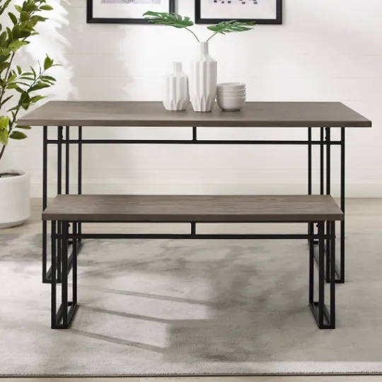 Kirkland's Home Wood Modern Dining Bench- Dining Chairs