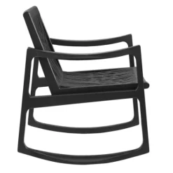 Kirkland's Home Wood Modern Woven Rocking Chair- Accent Chairs
