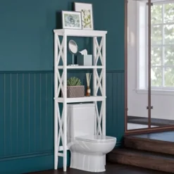 Kirkland's Home Wood Over-Toilet 3-Tier Shelf- Bathroom Furniture