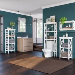 Kirkland's Home Wood Over-Toilet 3-Tier Shelf- Bathroom Furniture