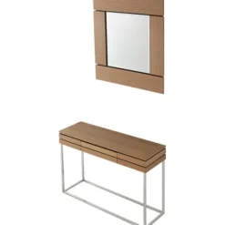 Kirkland's Home Wood 2-Pc. Console Table And Mirror Set- Console Tables