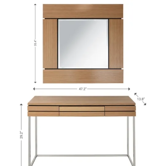 Kirkland's Home Wood 2-Pc. Console Table And Mirror Set- Console Tables