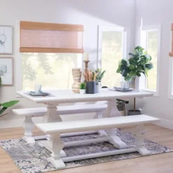 Kirkland's Home Wood Pedestal Dining Table- Dining Tables