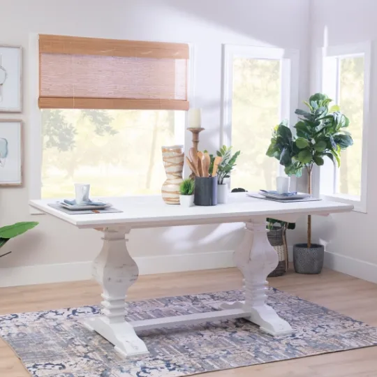 Kirkland's Home Wood Pedestal Dining Table- Dining Tables