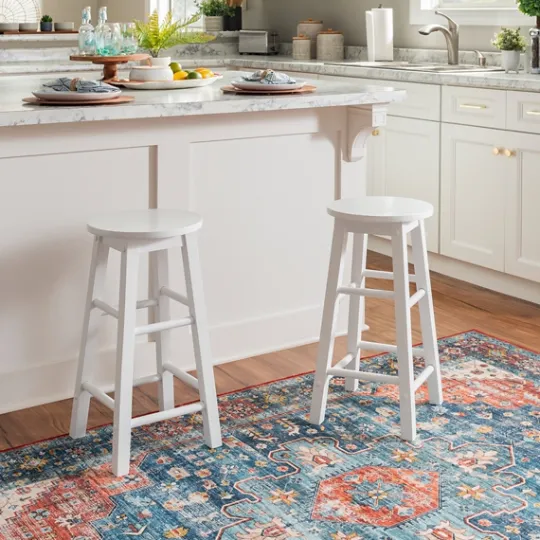 Kirkland's Home Wood Pub Classic Backless Counter Stool- Bar Stools & Counter Height Stools