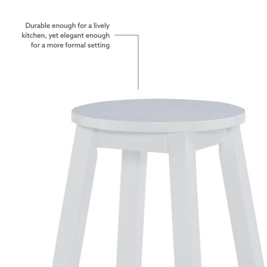 Kirkland's Home Wood Pub Classic Backless Counter Stool- Bar Stools & Counter Height Stools