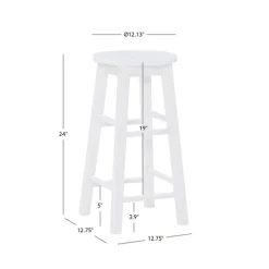 Kirkland's Home Wood Pub Classic Backless Counter Stool- Bar Stools & Counter Height Stools