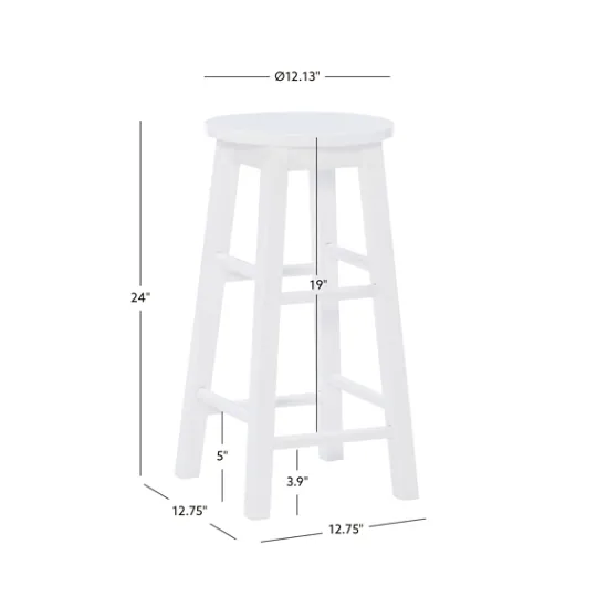 Kirkland's Home Wood Pub Classic Backless Counter Stool- Bar Stools & Counter Height Stools