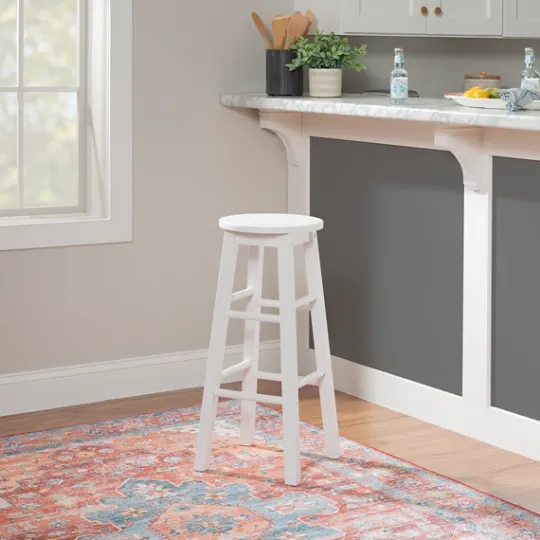 Kirkland's Home Wood Pub Classic Backless Bar Stool- Bar Stools & Counter Height Stools
