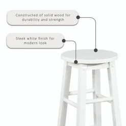 Kirkland's Home Wood Pub Classic Backless Bar Stool- Bar Stools & Counter Height Stools
