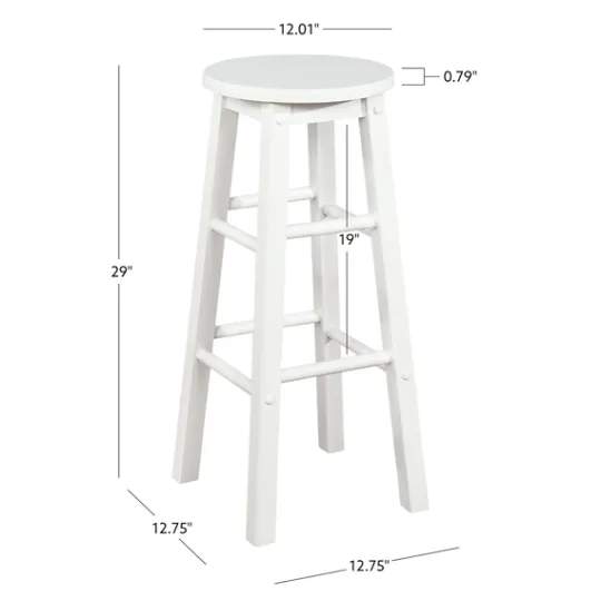 Kirkland's Home Wood Pub Classic Backless Bar Stool- Bar Stools & Counter Height Stools