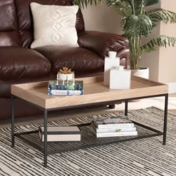 Kirkland's Home Wood Raised Edge Coffee Table- Coffee Tables