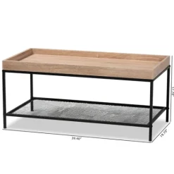 Kirkland's Home Wood Raised Edge Coffee Table- Coffee Tables