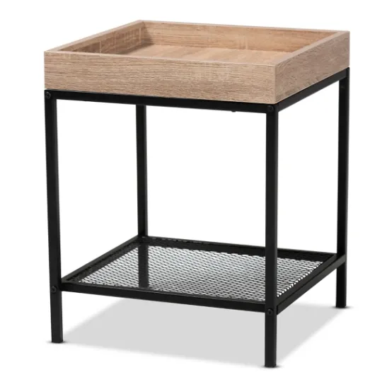 Kirkland's Home Wood Raised Edge Side Table- Accent & End Tables