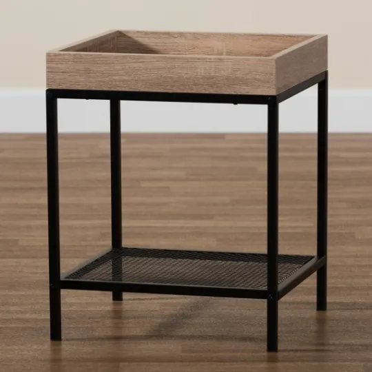 Kirkland's Home Wood Raised Edge Side Table- Accent & End Tables