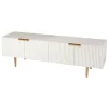Kirkland's Home Wood Ribbed Doors Media Cabinet- Tv Stands & Media Consoles