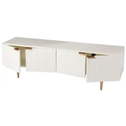 Kirkland's Home Wood Ribbed Doors Media Cabinet- Tv Stands & Media Consoles