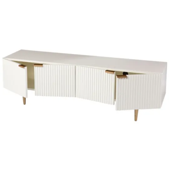 Kirkland's Home Wood Ribbed Doors Media Cabinet- Tv Stands & Media Consoles