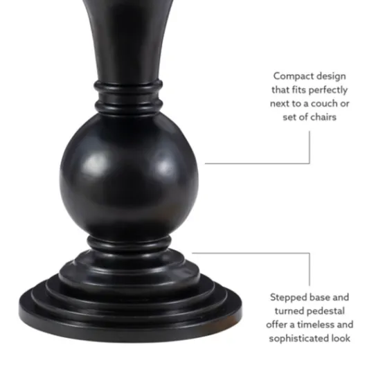 Kirkland's Home Wood Round Base Side Table- Accent & End Tables