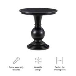 Kirkland's Home Wood Round Base Side Table- Accent & End Tables