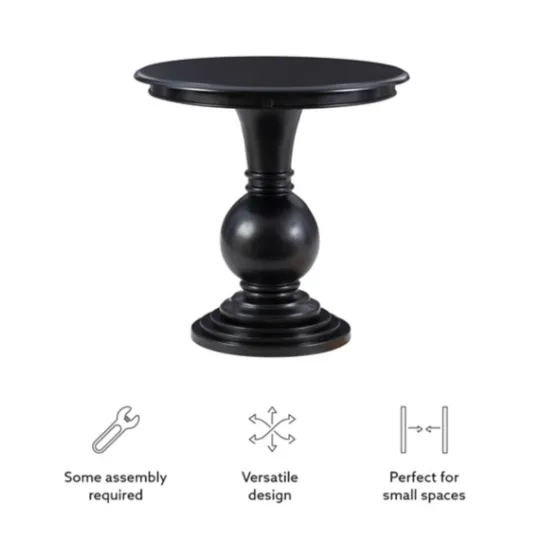 Kirkland's Home Wood Round Base Side Table- Accent & End Tables