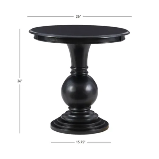 Kirkland's Home Wood Round Base Side Table- Accent & End Tables