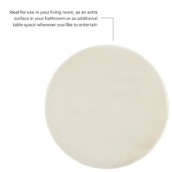 Kirkland's Home Wood Round Base Side Table- Accent & End Tables