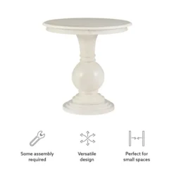 Kirkland's Home Wood Round Base Side Table- Accent & End Tables