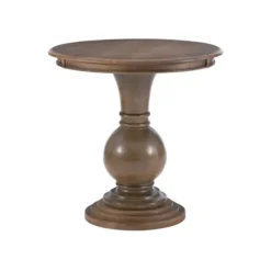 Kirkland's Home Wood Round Base Side Table- Accent & End Tables
