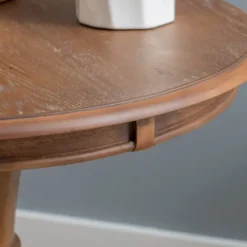 Kirkland's Home Wood Round Base Side Table- Accent & End Tables