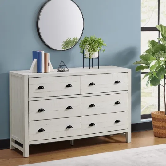 Kirkland's Home Wood Rustic 6-Drawer Chest- Dressers & Chests