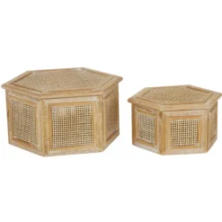 Kirkland's Home Wood Screen Panel Boxes, Set Of 2- Baskets & Boxes