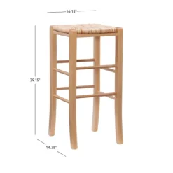Kirkland's Home Wood Seagrass Backless 2-Pc. Bar Stool Set- Bar Stools & Counter Height Stools