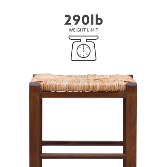 Kirkland's Home Wood Seagrass Backless 2-Pc. Bar Stool Set- Bar Stools & Counter Height Stools
