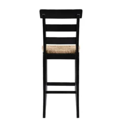 Kirkland's Home Wood Seagrass Seat Slat Back Bar Stool- Bar Stools & Counter Height Stools