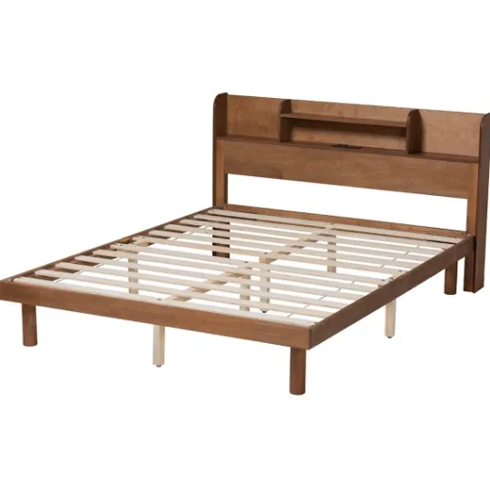 Kirkland's Home Wood Shelves Full Platform Bed- Beds & Headboards
