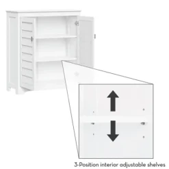 Kirkland's Home Wood Shutter 2-Door Cabinet- Bathroom Furniture