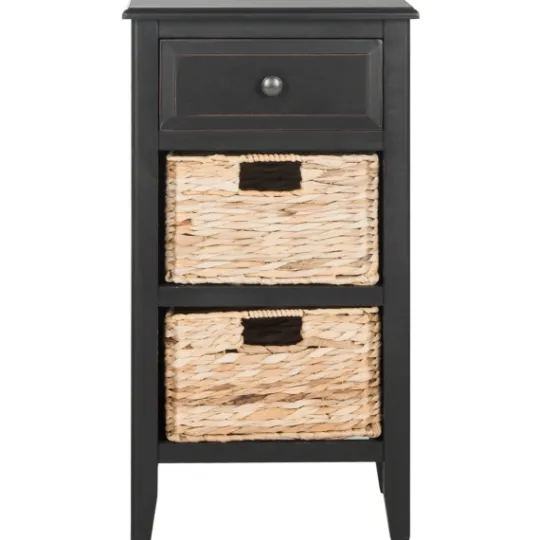 Kirkland's Home Wood Side Table With Baskets- Accent & End Tables